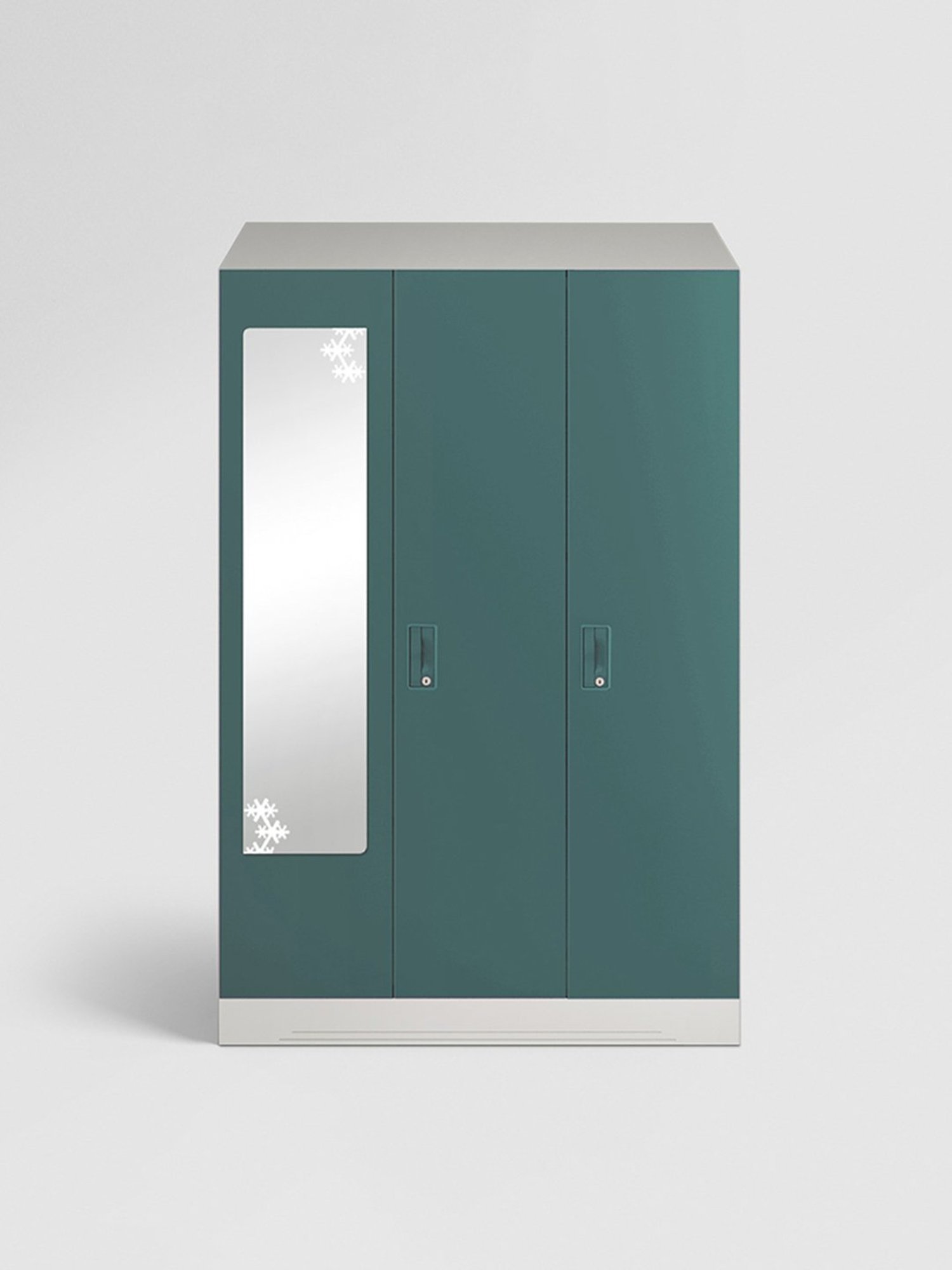 Godrej Interio Slimline 3-Door Steel Almirah, Tex Sea Pine (1-Year Warranty, 1 Locker)