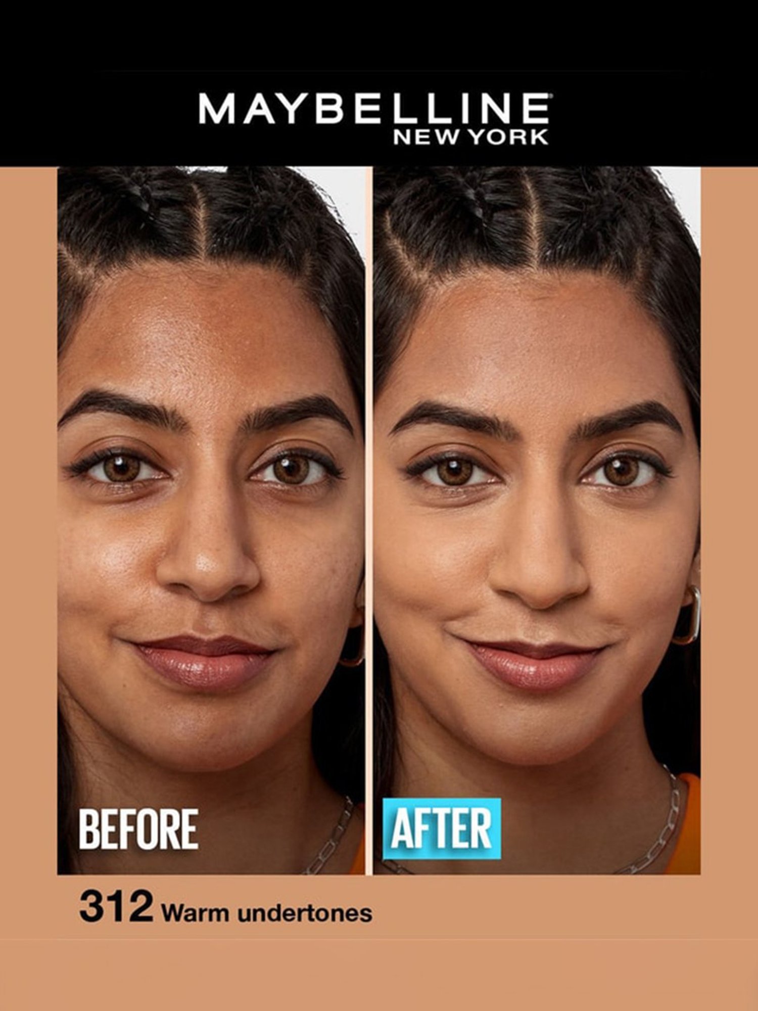 Maybelline New York Fit Me Matte & Poreless Liquid Foundation 312 Golden - 30 ml