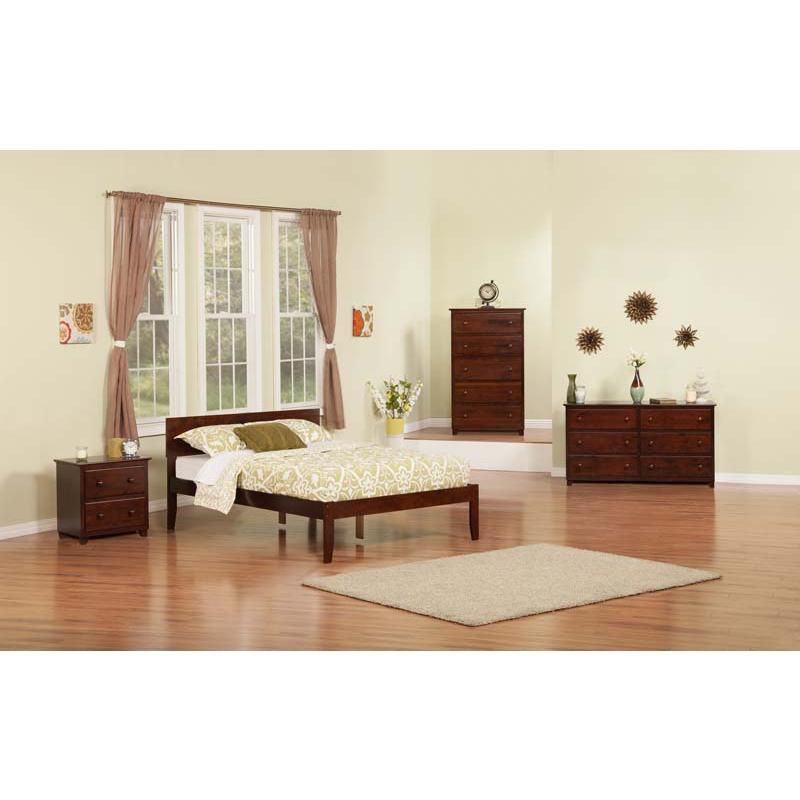 Orlando Full Open Foot Antique Walnut - Atlantic Furniture