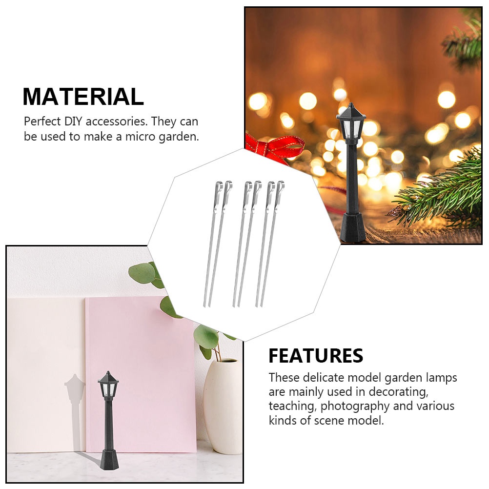 7pcs Simple Convenient Durable Creative Practical Lamp Models Mini Lamp Models for Home