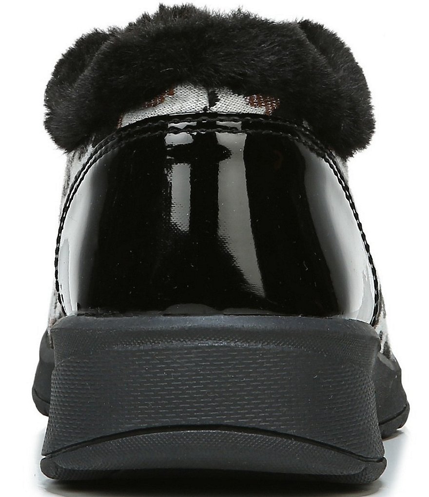 Bzees Premium Golden Leopard Print Faux Fur Lined Washable Wedge Booties