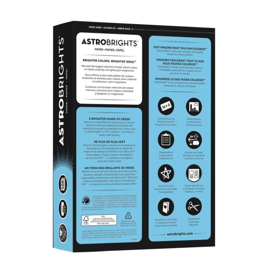 Astrobrights Acid-Free Copy Paper, 8-1/2 X 11 in, 24 lb, Lunar Blue, Pack of 500