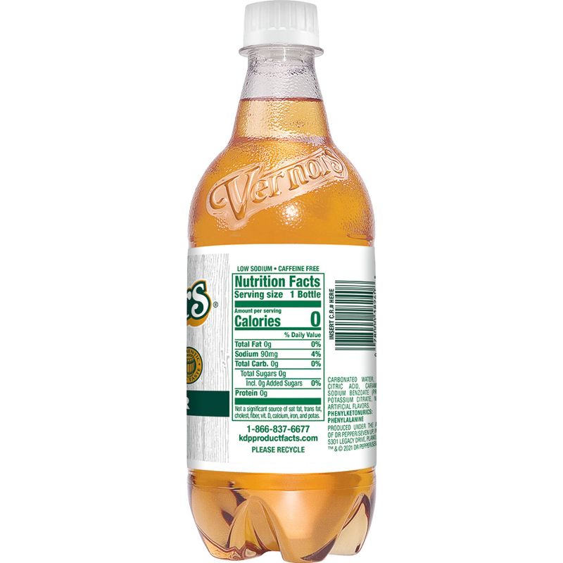 Diet Vernors Ginger Soda - 20 fl oz Bottle