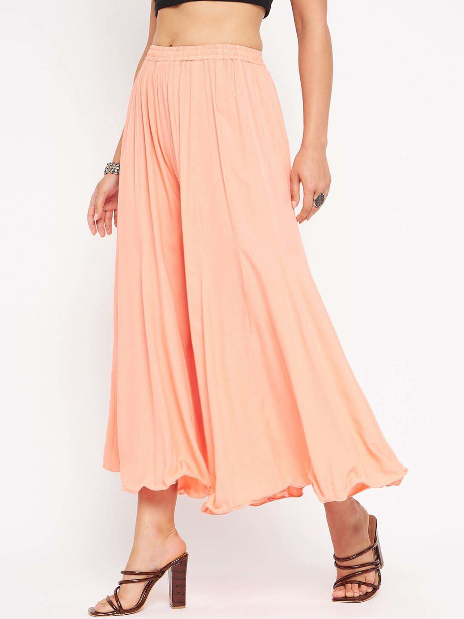 Castle Peach Regular Fit Palazzos