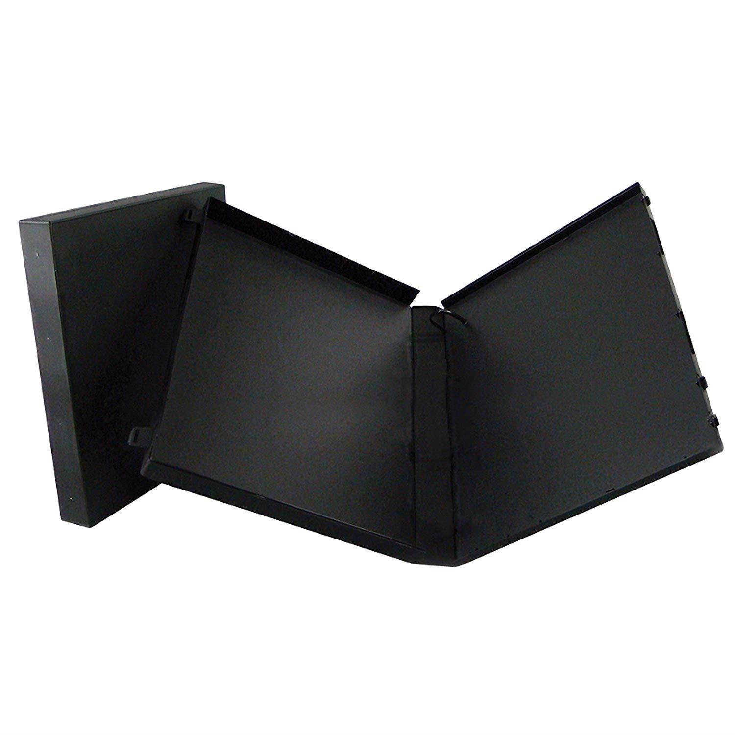 UniKeep 3 Ring Binder - Black - Case View Binder - 1.5 Inch Spine - With Clear Outer Overlay - Box of 15 Binders