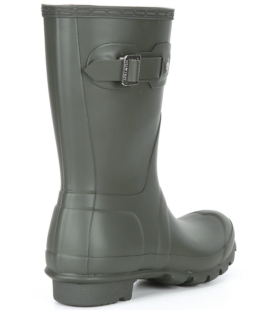 Hunter Women's Original Short Matte Buckle Strap Rain Boots
