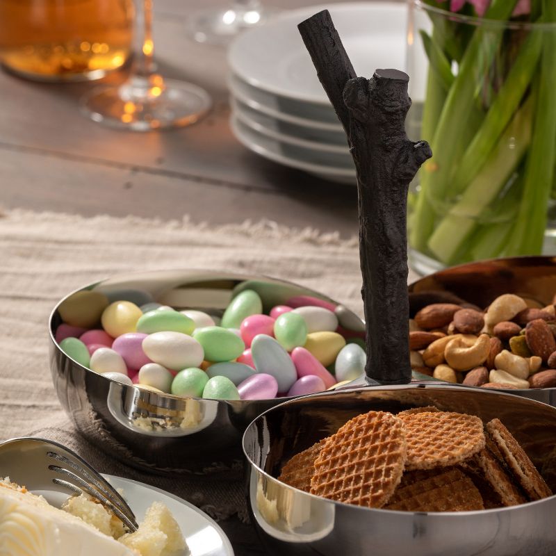 DEMDACO Twig Triple Bowl Server