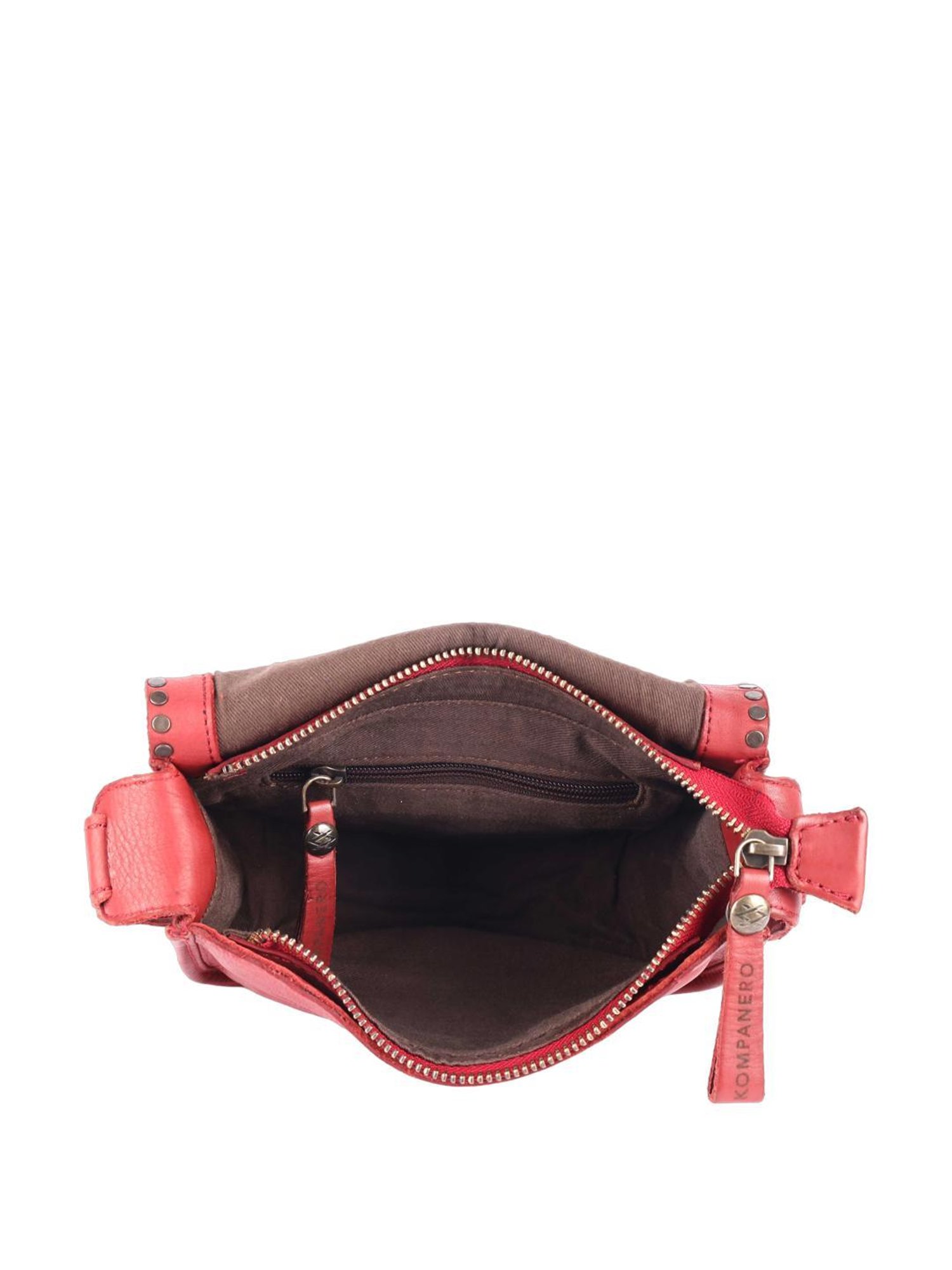 KOMPANERO Alaska Red Embellished Medium Sling Handbag