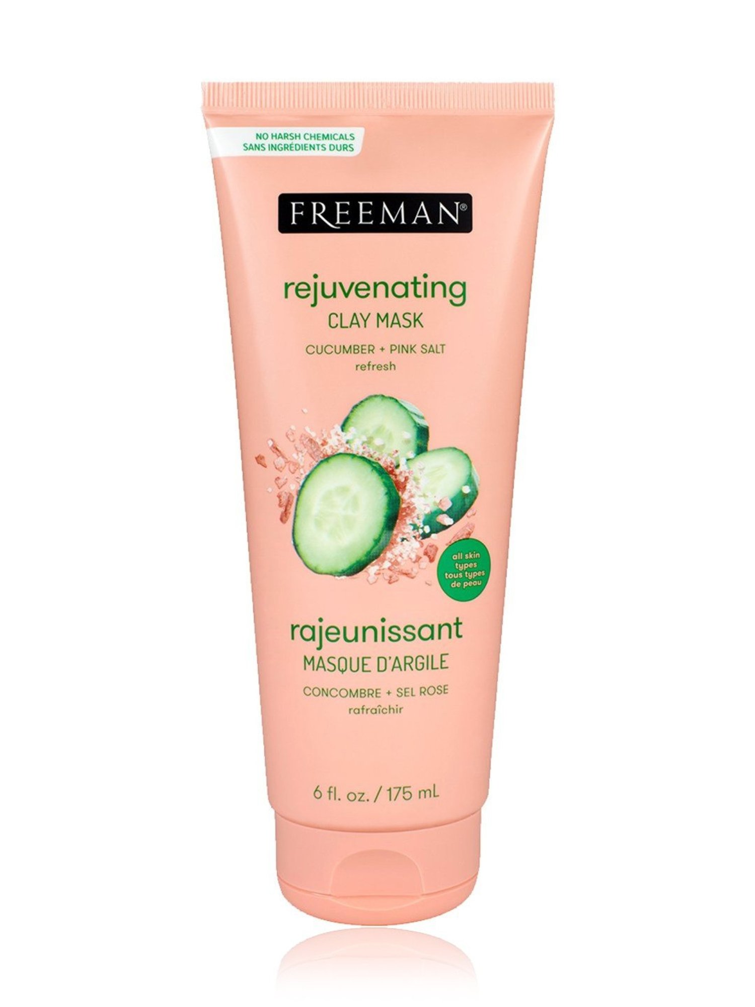 FREEMAN Cucumber + Pink Salt Rejuvenating Clay Mask - 175 ml