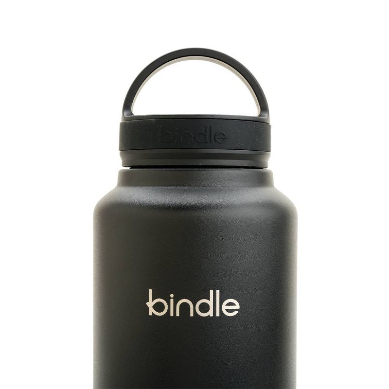 Bindle Bottle 24oz Double Walled & Vacuum Insulated Stainless Steel Bottle with Storage/Stash Compartment Black