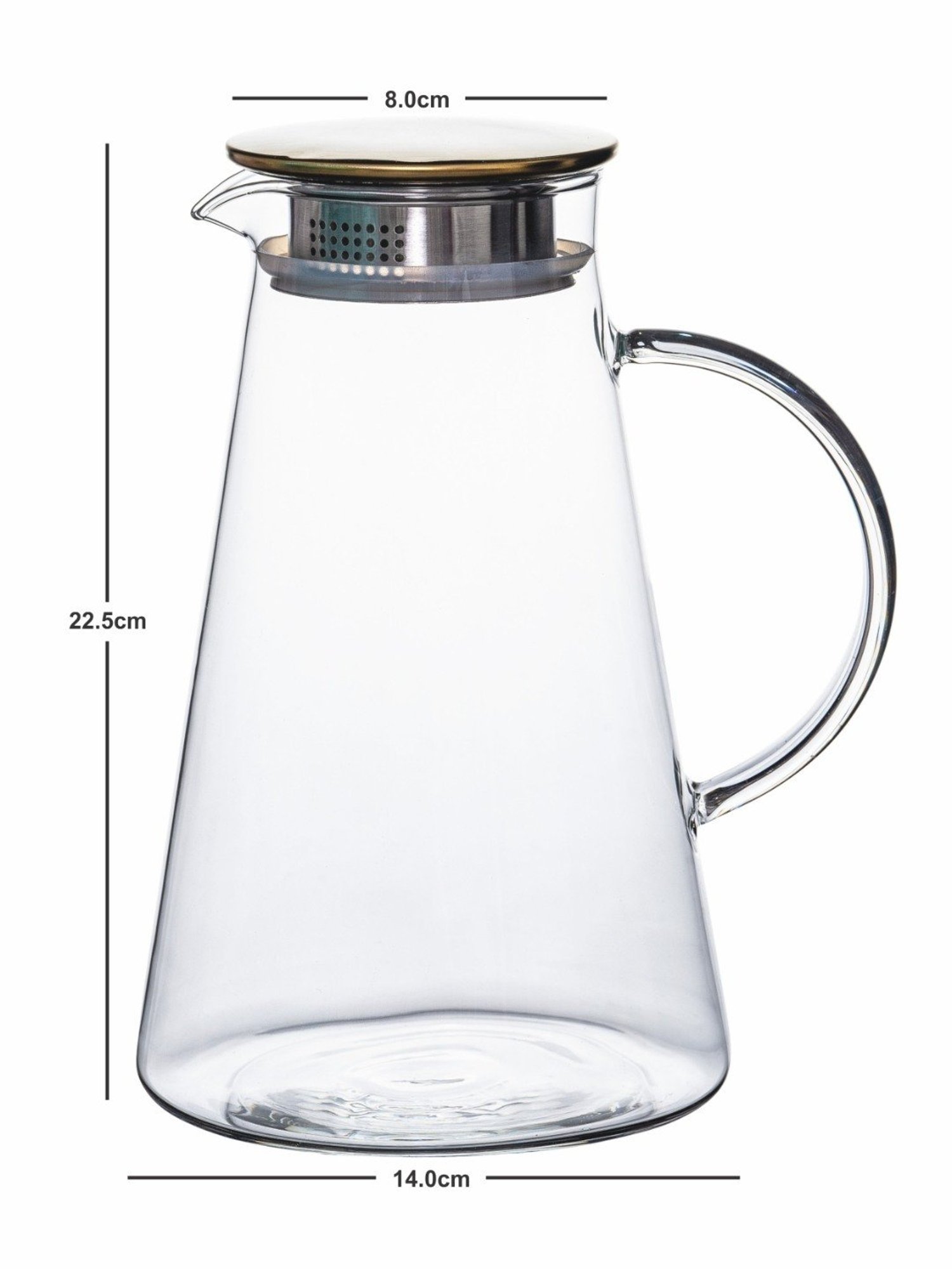 Pure Home and Living Blue Glass Decanter (0.7 L)