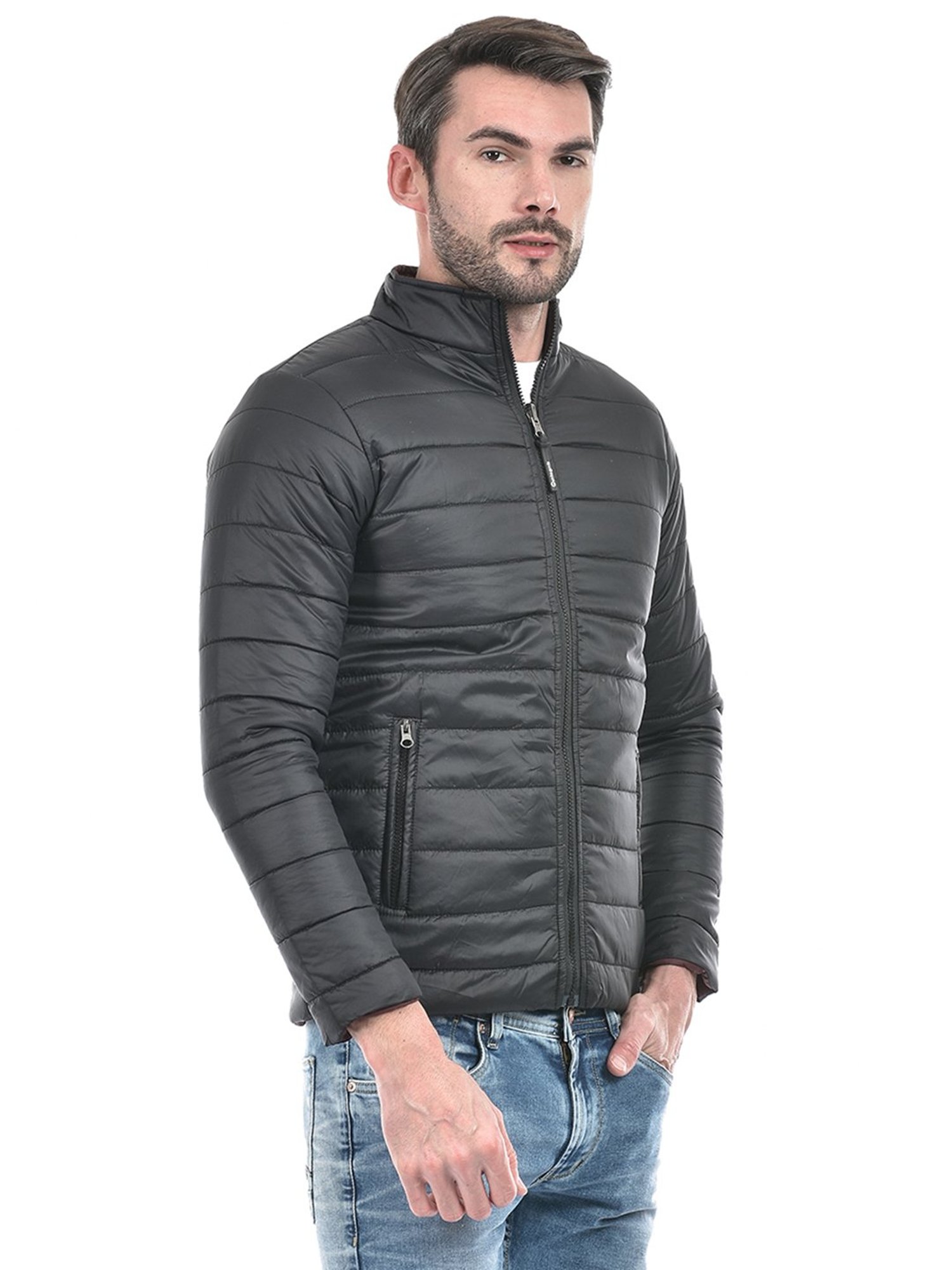 Integriti Black & Wine Regular Fit Reversible Jacket