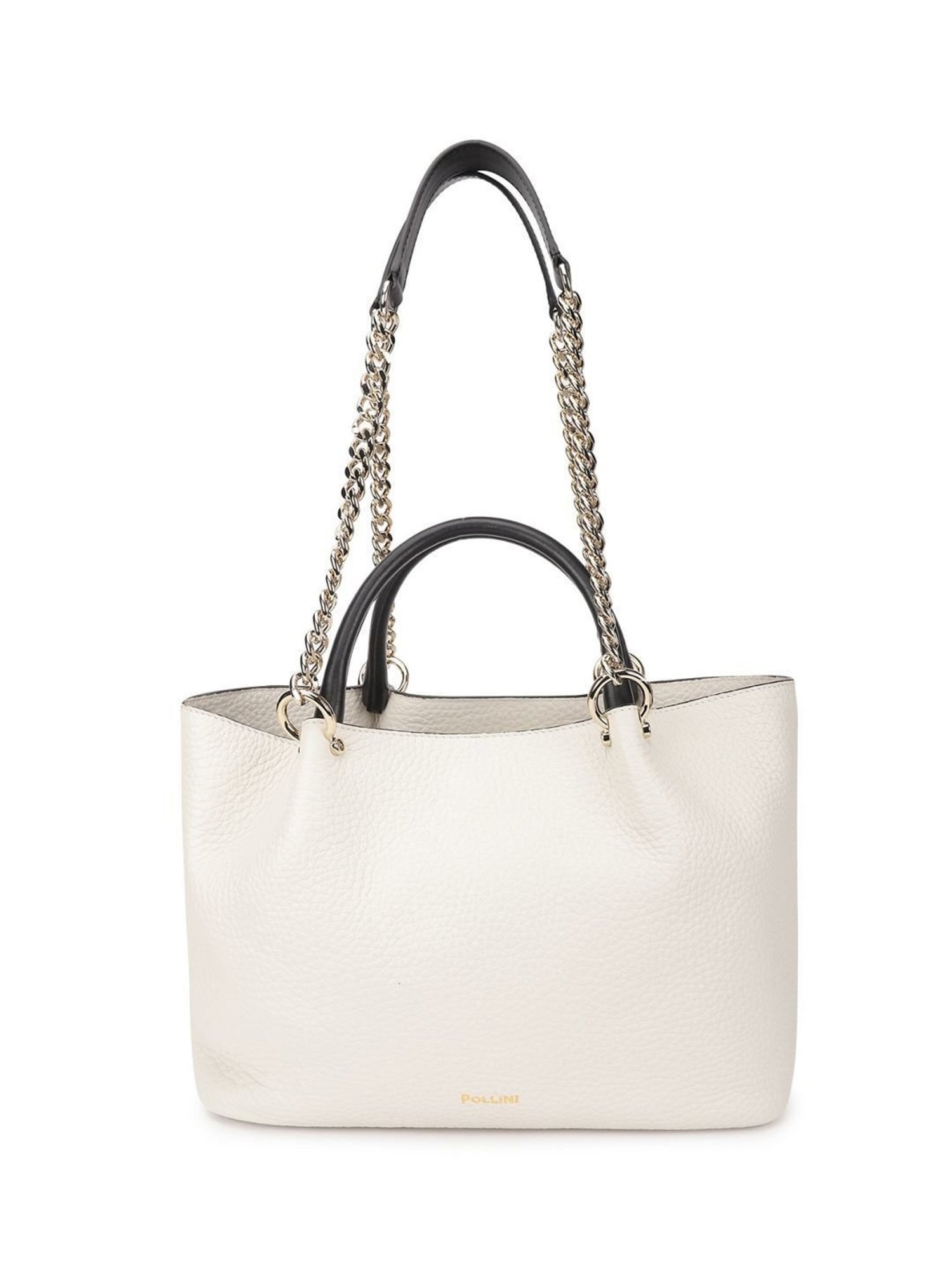 Pollini White Large Tote