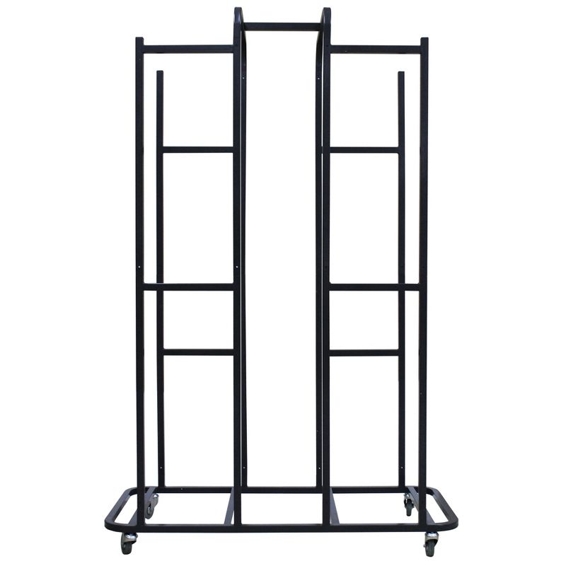 Bosu Convenient 76-Inch Tall Heavy-Duty Wheeled Home Balance Trainer Storage Cart for 14 Fully Inflated Medicine Balls, Black