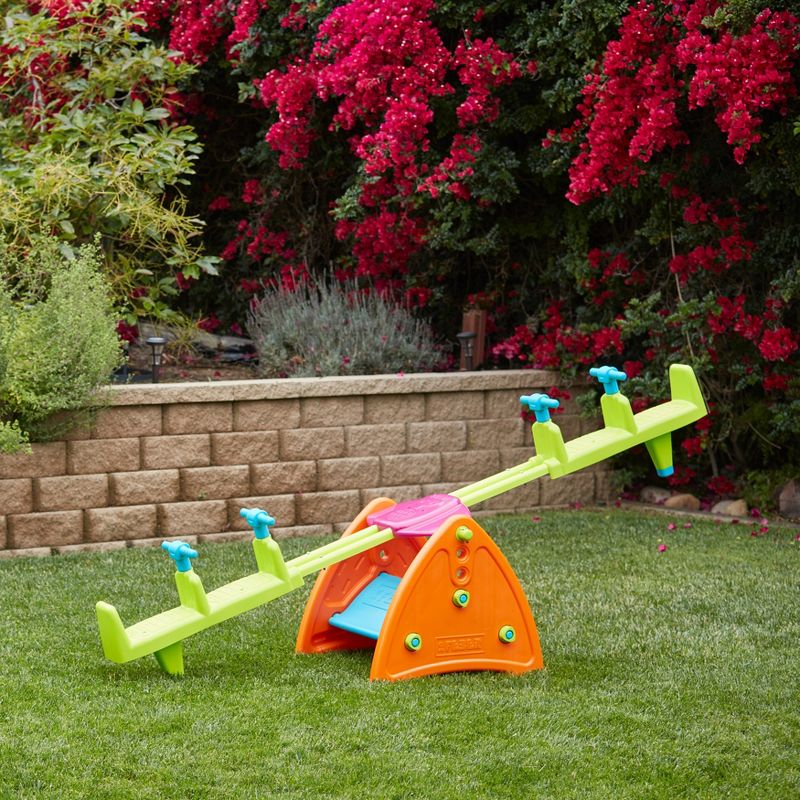 ECR4Kids Quad Seesaw Teeter-Totter for 4 Kids - Sturdy and Durable for Home, Daycare or Preschool