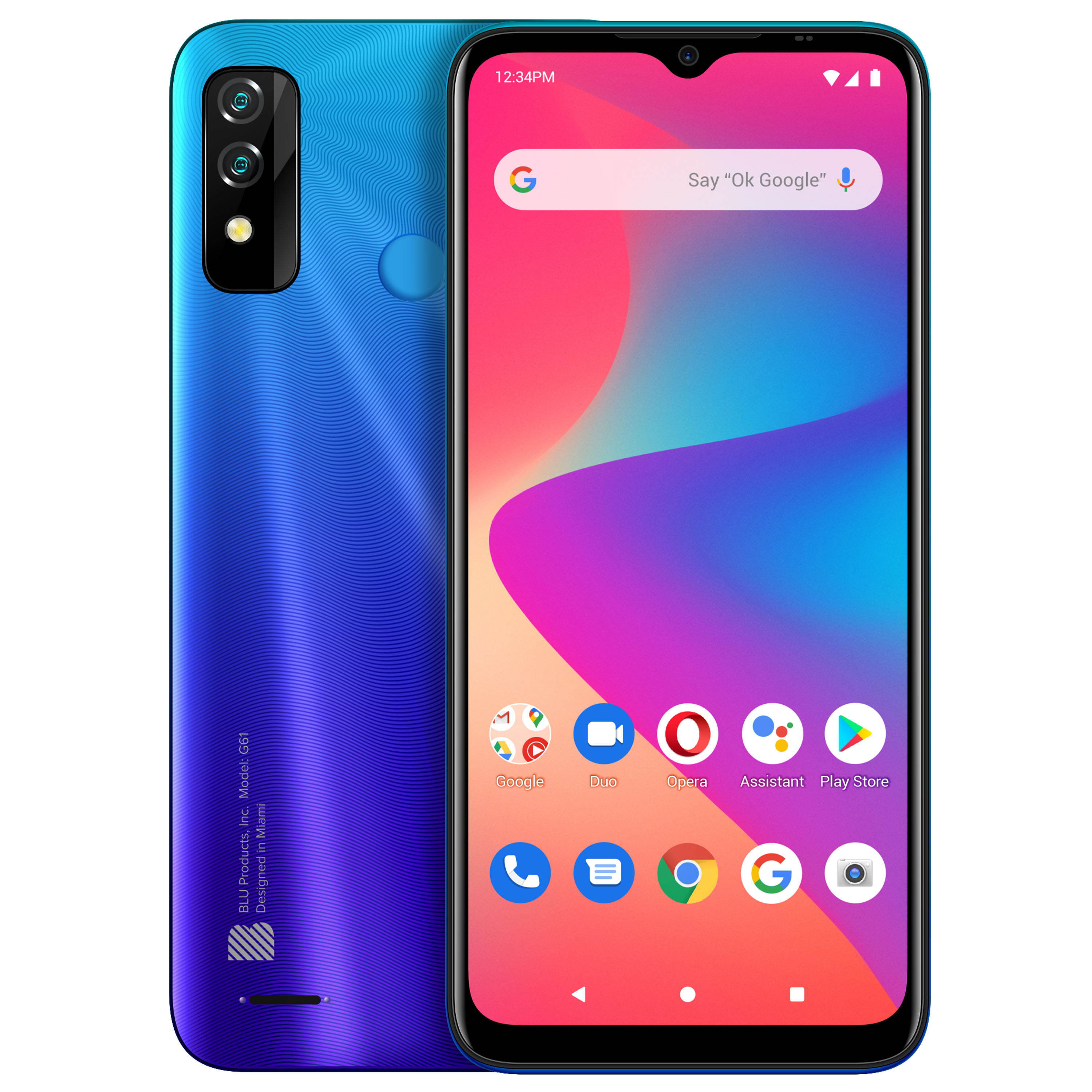 BLU G61 G0450WW 64GB Dual Sim GSM Unlocked Android Smartphone - Gradient Green