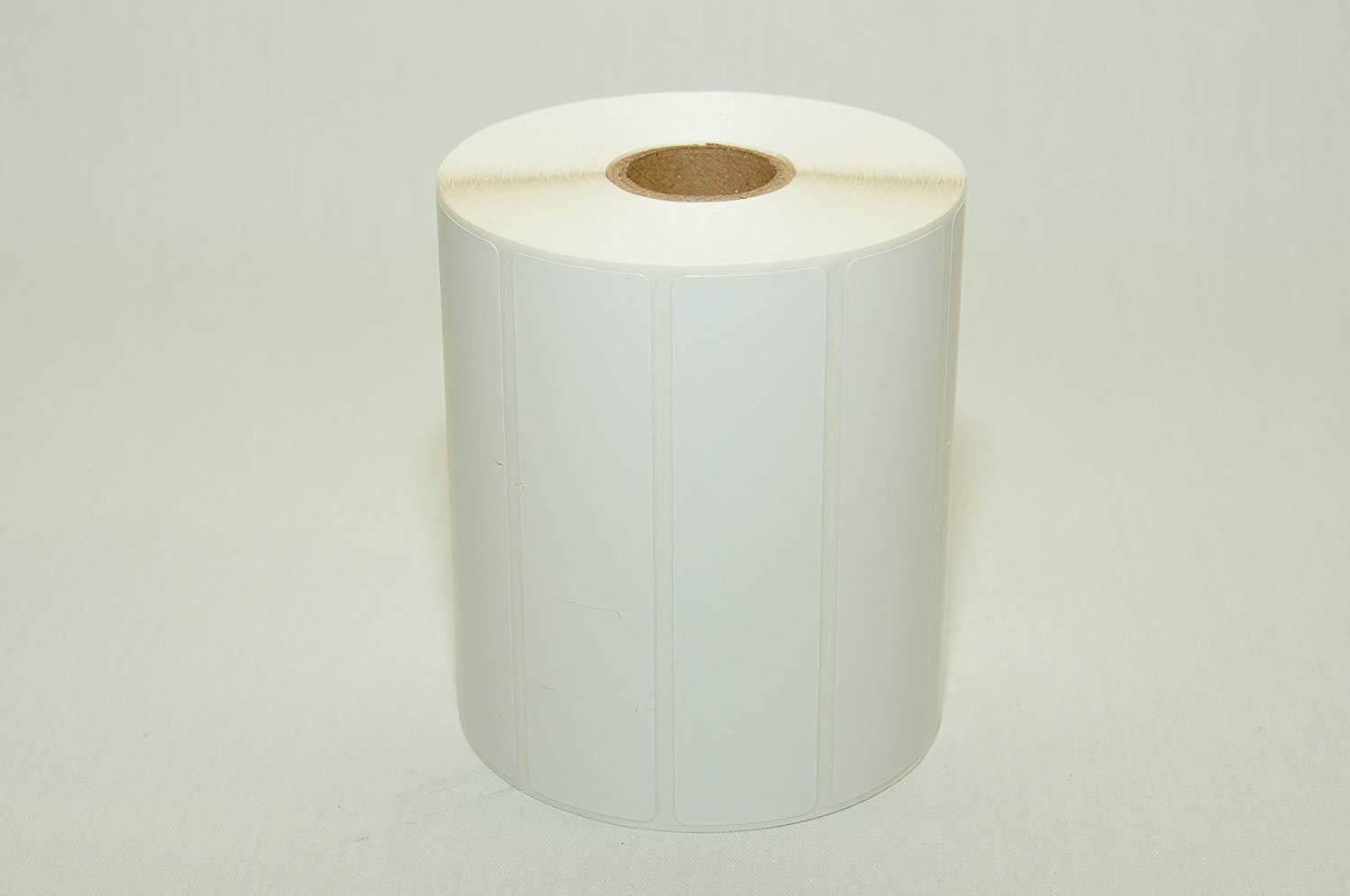 CompuLabel Direct Thermal Labels, 4-Inch x 1 Inch, White, Roll, Permanent Adhesive, Perforations Between Labels, 1300 per Roll, 12 Rolls per Carton (530763)