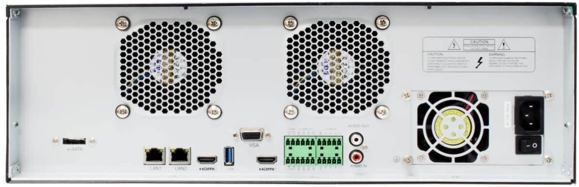 ACELEVEL 128CH 2U 4K & H.265 NVR, 512 Mbps/512 Mbps, HDMI/VGA, 16 SATA, 1 e-SATA, Smart Search, RAID 8MP Titanium GUI NVR Server,HDD(Not Included), Supports Superlive Plus & Superlive Pro(Phone App)