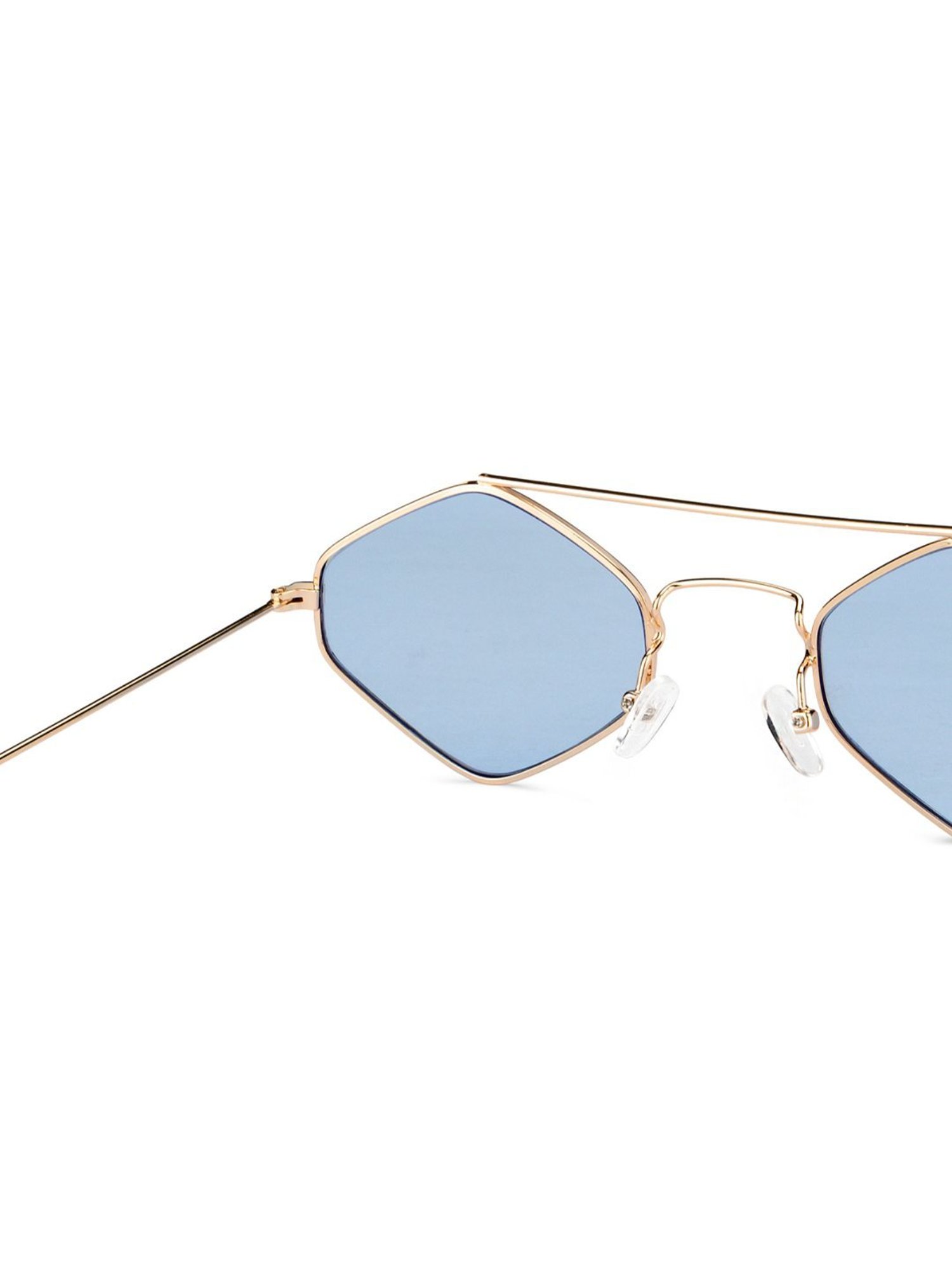 OJOS Blue Geometric Polarised and UV Protected Lens Unisex Sunglasses