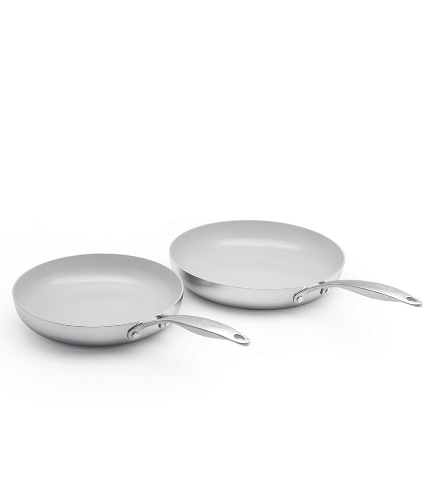 GreenPan Venice Pro Evershine Ceramic Non-Stick 2-Piece Open Fry Pan Set, 8#double; & 10#double;