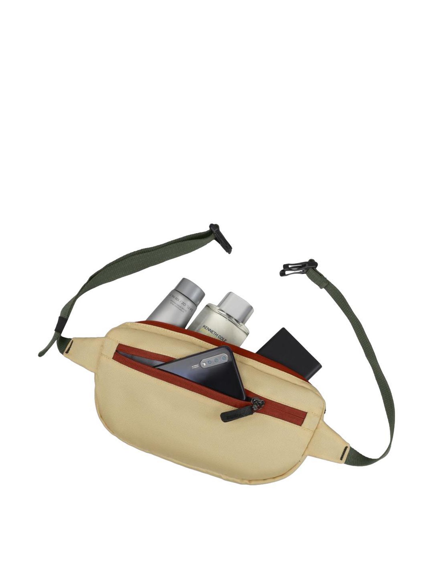 Harissons Navy Blue Polyester Solid Waist Pouch