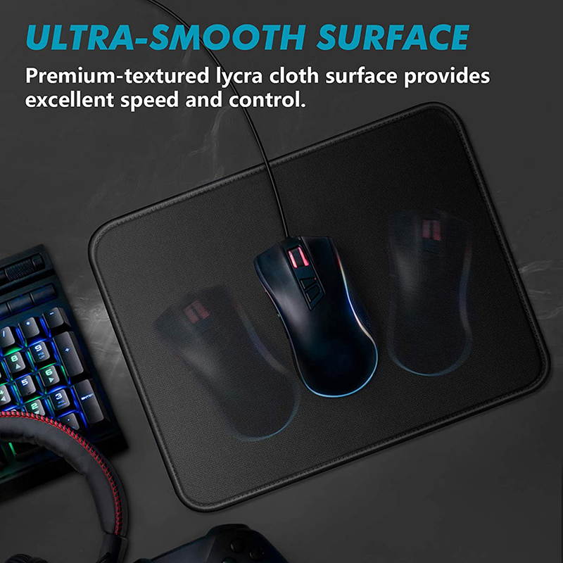 Mouse Pad With Non-Slip Rubber Base, Premium-Textured & Waterproof Computer Mousepad With Stitched Edges, Mouse Pads For Computers, Laptop, Gaming, Office & Home, 11.4 X 9.8 Incn