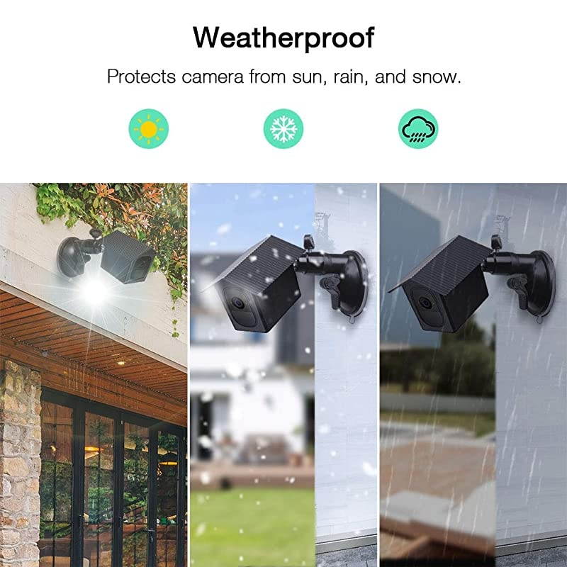 Protective Weatherproof Housing + Suction Cup Mount for Arlo Pro Arlo Pro 2Compatible Mount for Tiles and GlassSturdyampStable 2 Pack