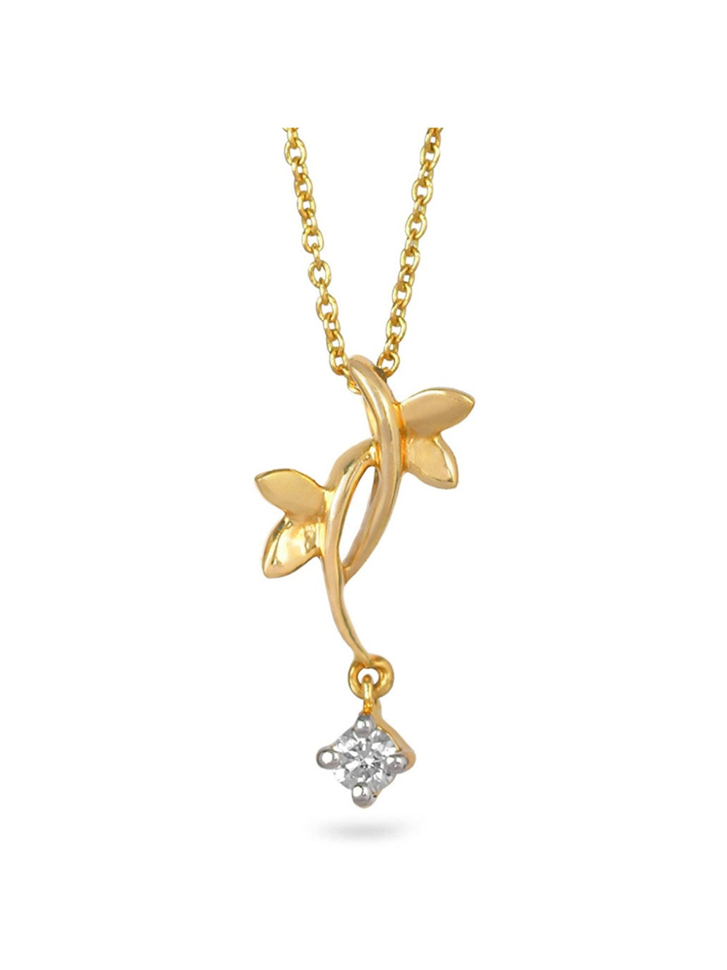 Joyalukkas 18k Gold & Diamond Pendant with Chain