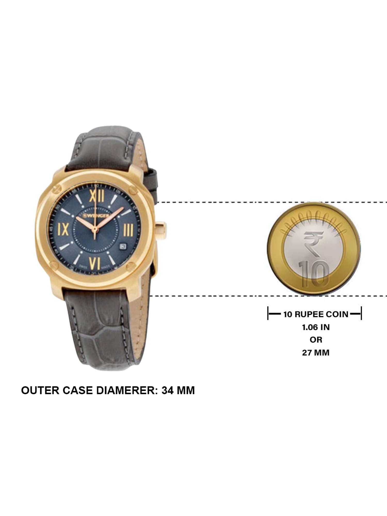 Wenger 01.1121.111 Edge Romans Swiss Made Watch for Women