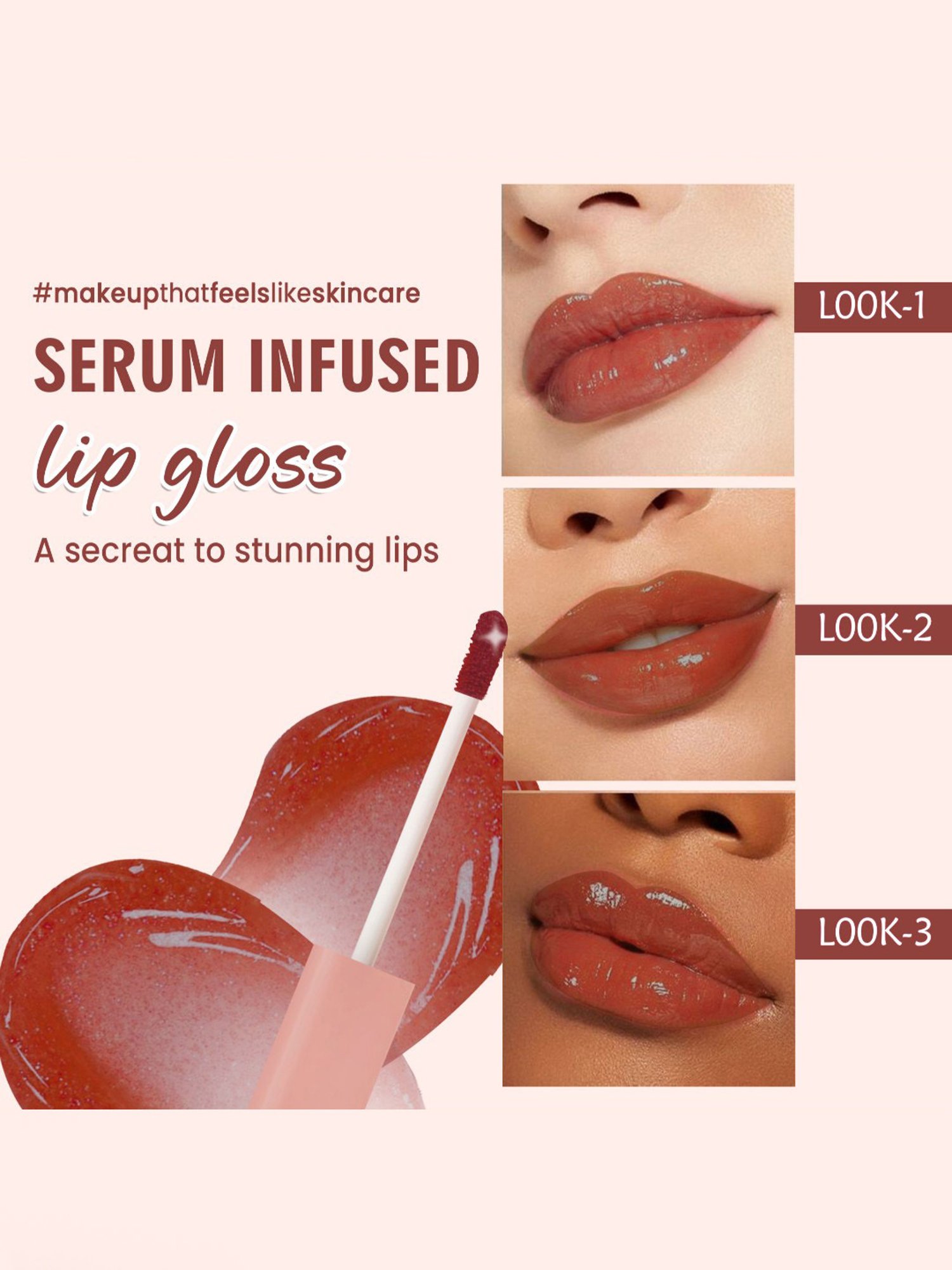 Glamveda Serum Infused Lip Gloss Tempted-112 - 4.5 ml