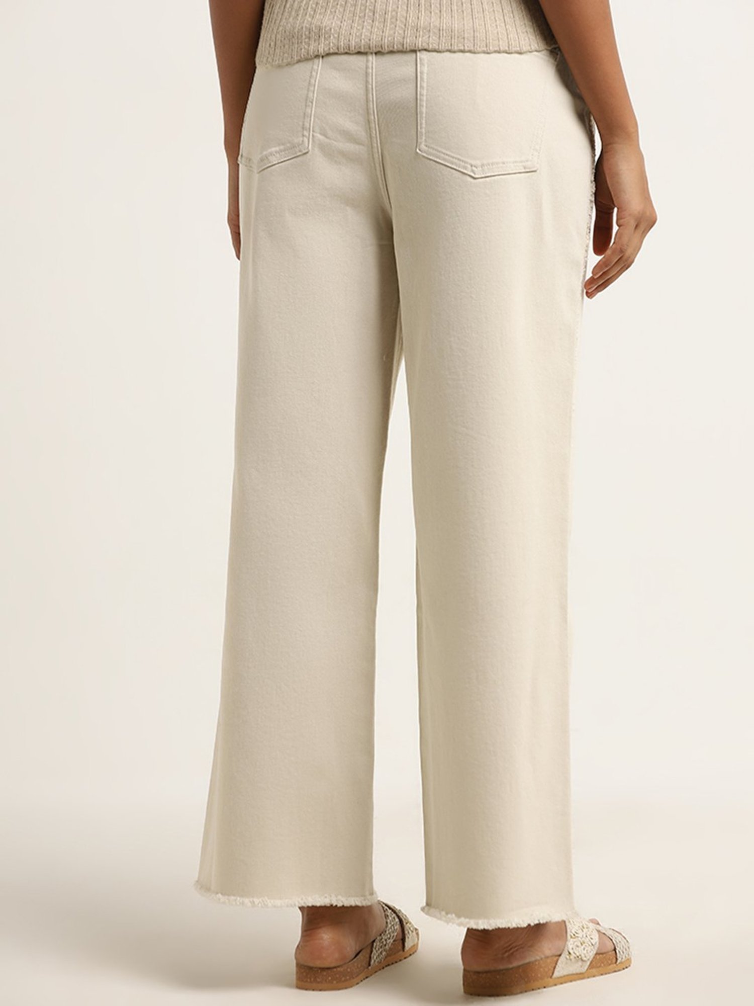LOV by Westside Beige Relaxed-Fit Mid-Rise Jeans