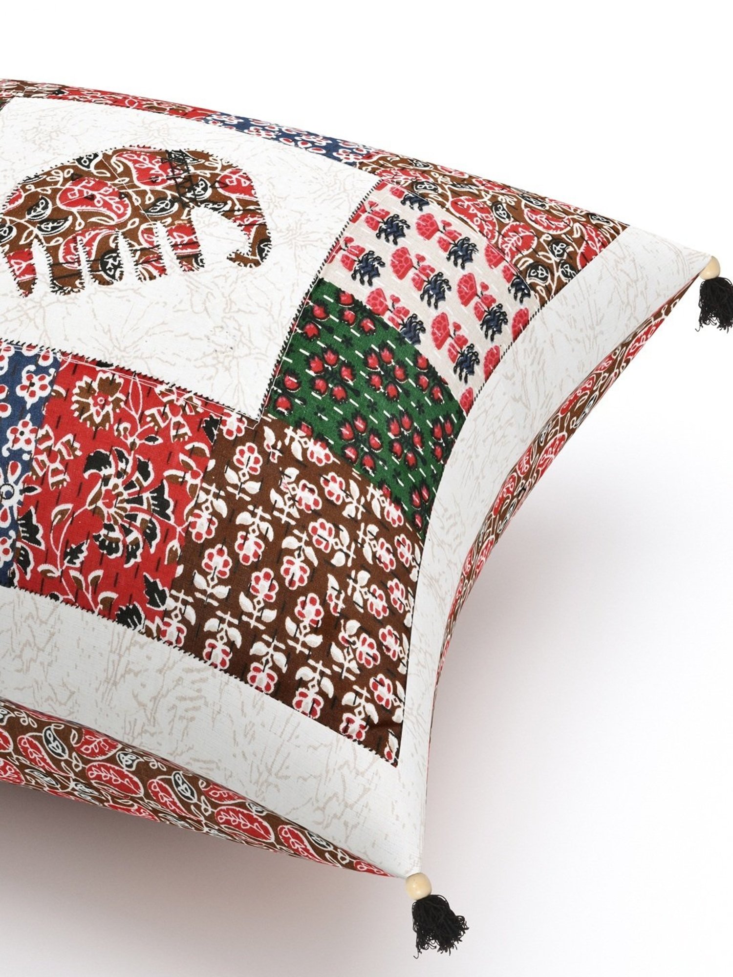 Living Roots Jaipuri Multicolor Cotton Cushion Covers - Set of 5