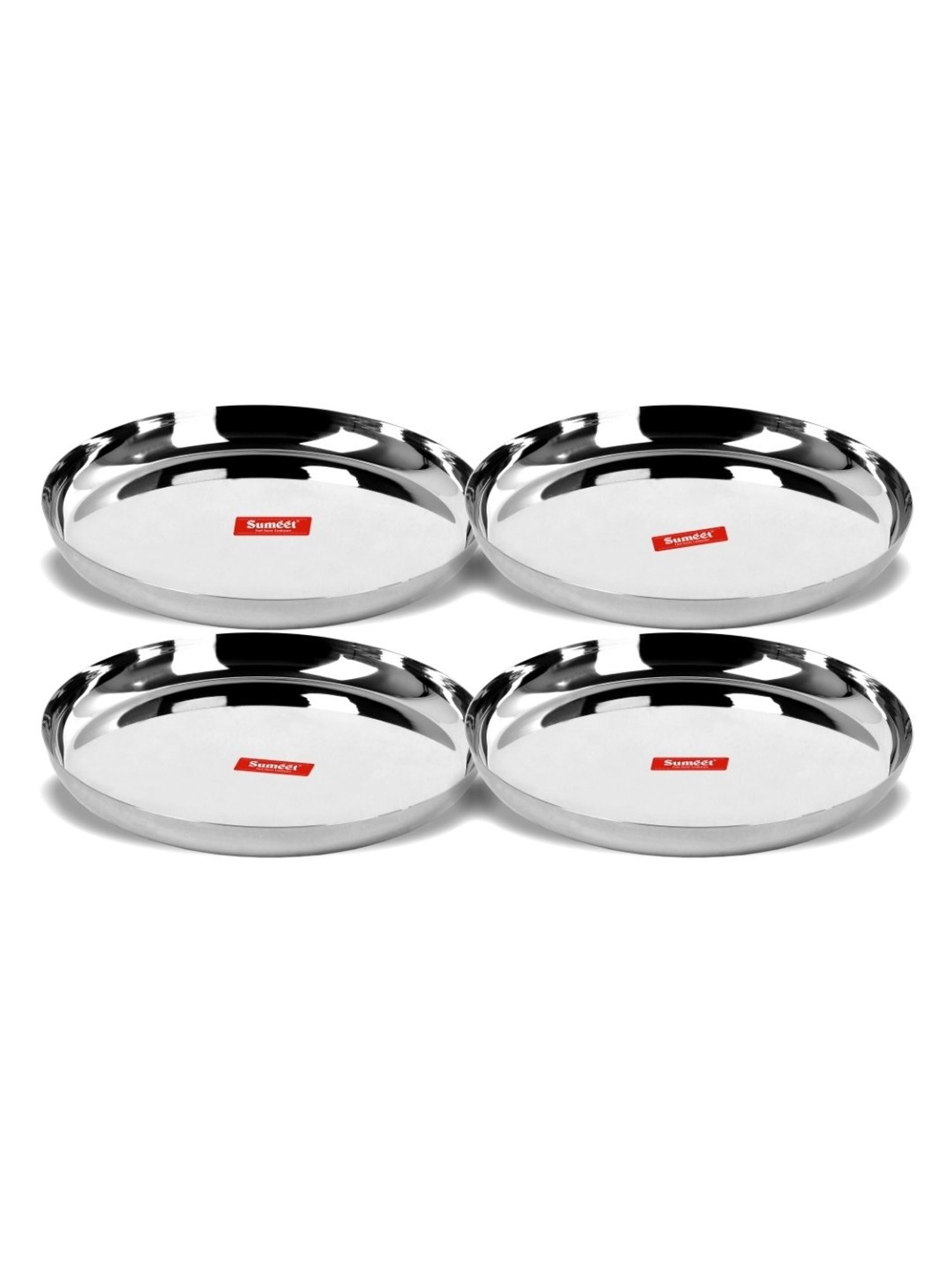 Pure Home and Living Transparent Glass Textured Dinner Plates