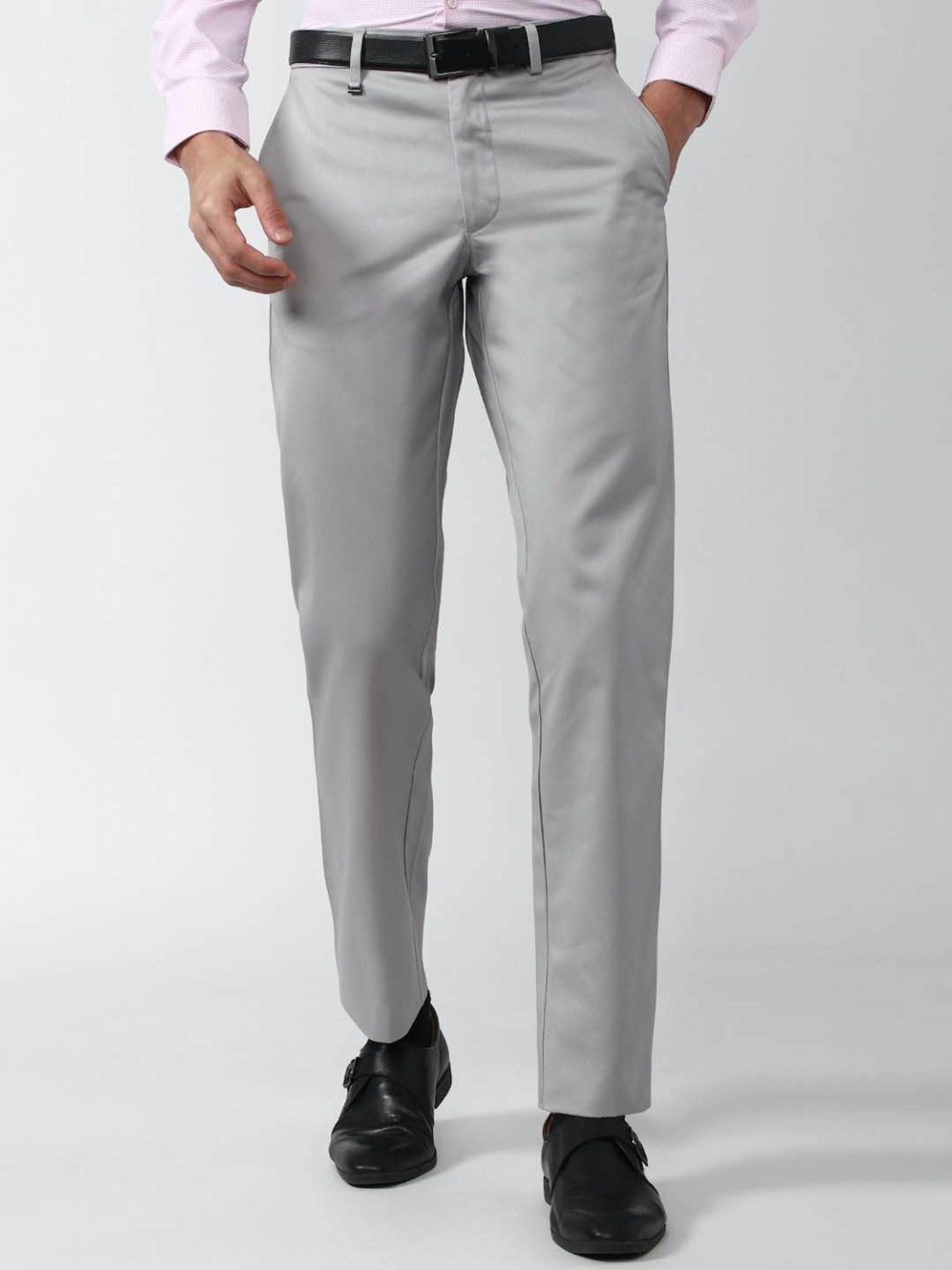 Van Heusen Grey Regular Fit Trousers