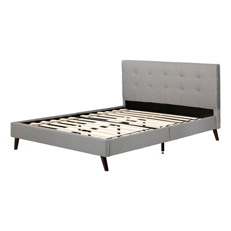 Full Fusion Complete Upholstered Bed  Medium Gray  - South Shore