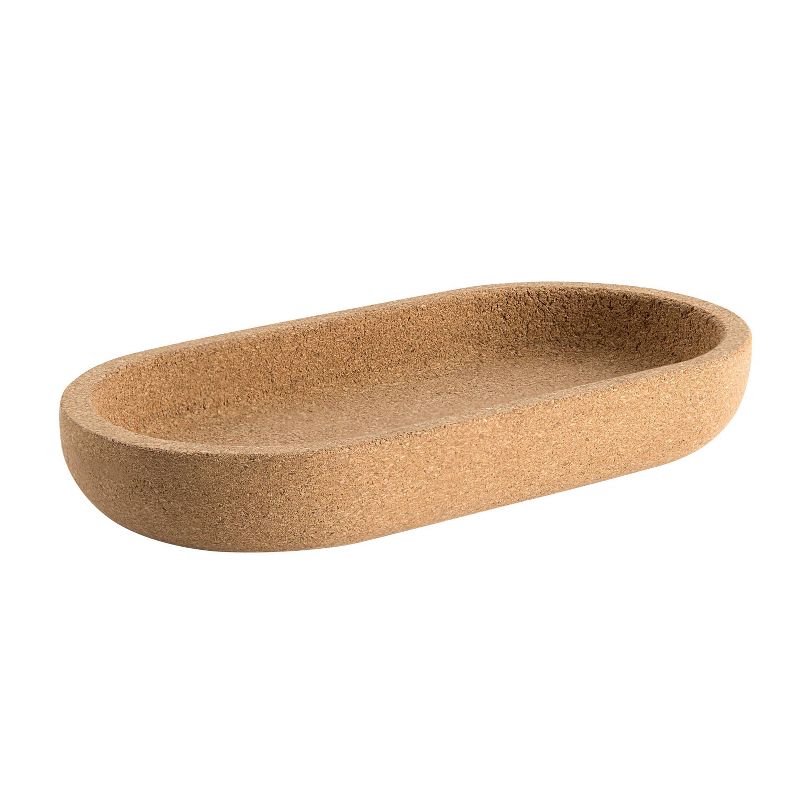 Canister with Cork Bathroom Tray Clear - Allure Home Creations