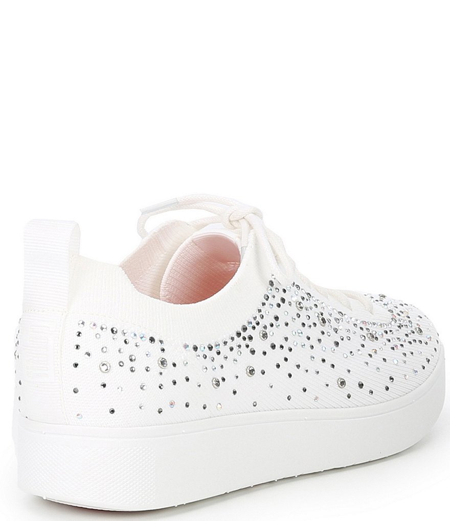 FitFlop Rally Ombre Crystal Embellished Lace-Up Sneakers