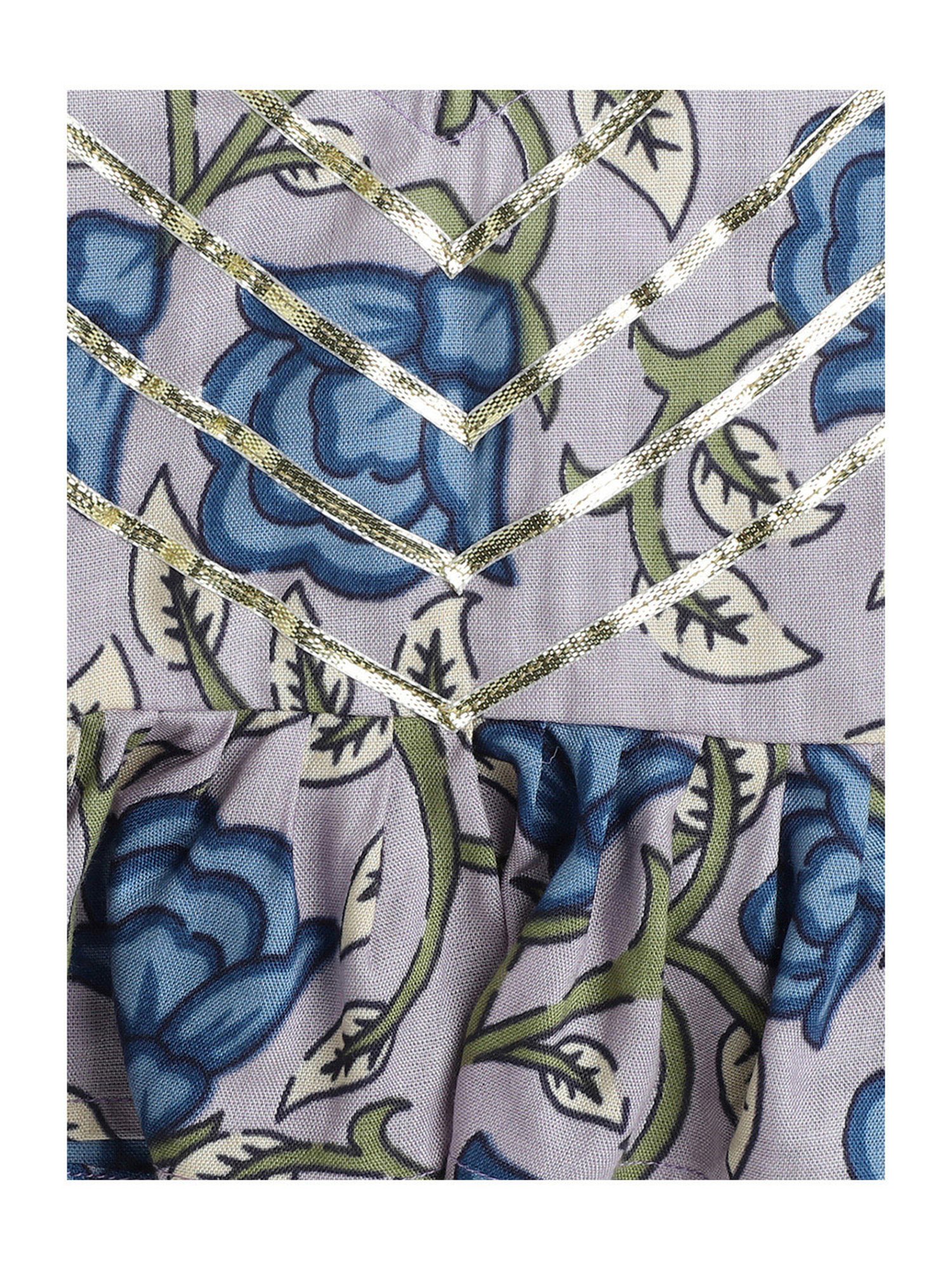 Many Frocks Kids Purple Embellished Ghagra with Choli