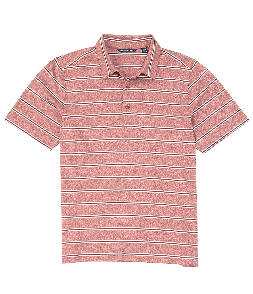 Cutter & Buck Forge Heather Stripe CB DryTec Short-Sleeve Polo