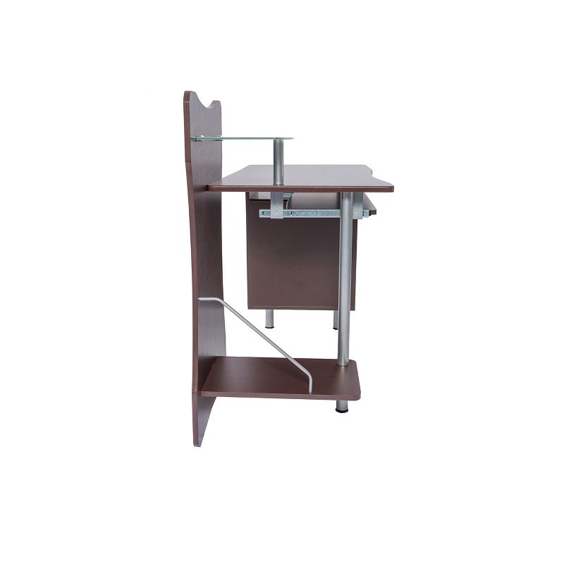 Stylish Computer Desk with Storage Brown - Techni Mobili