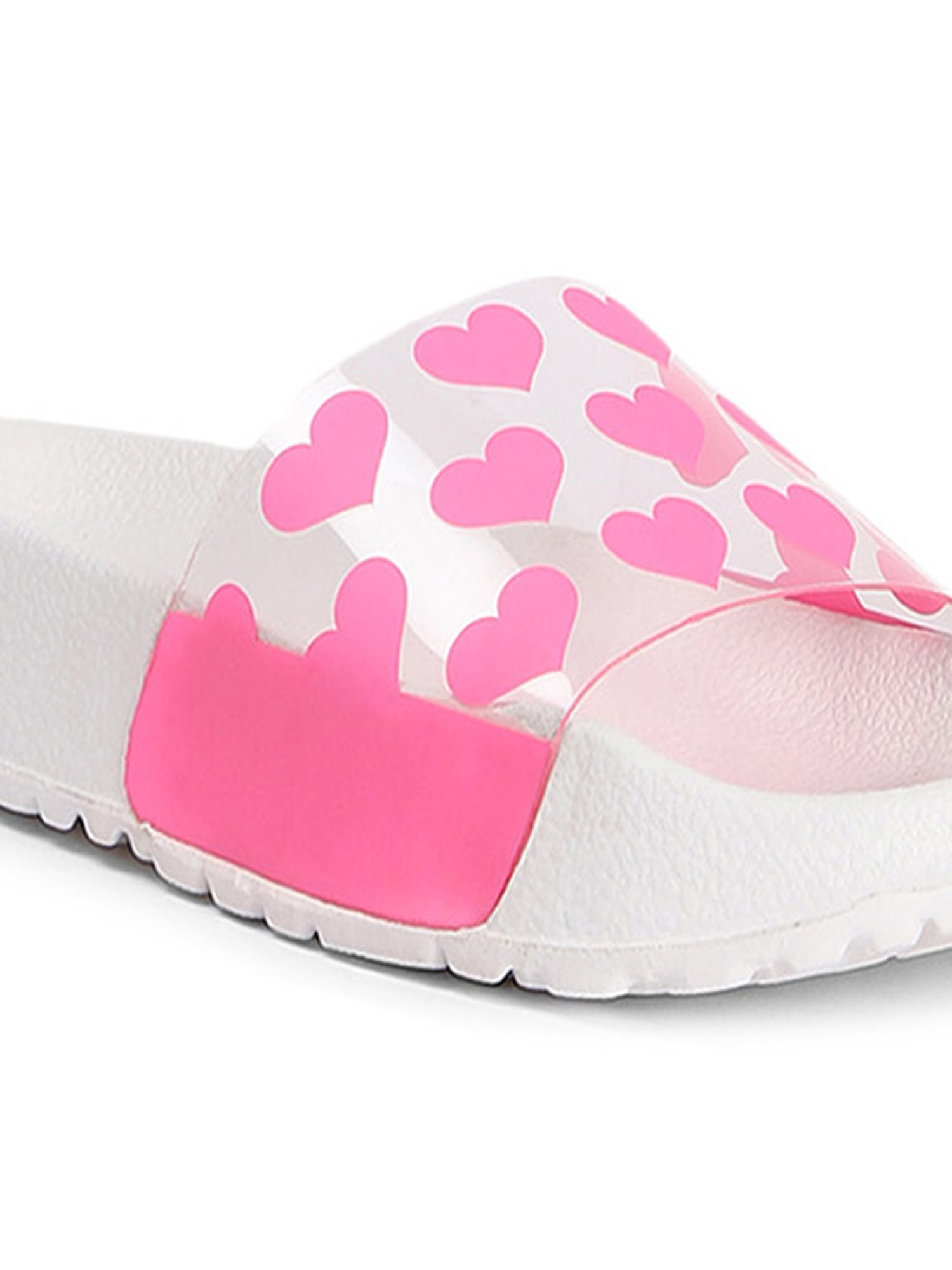 Forever 21 Women's White & Pink Casual Sandals