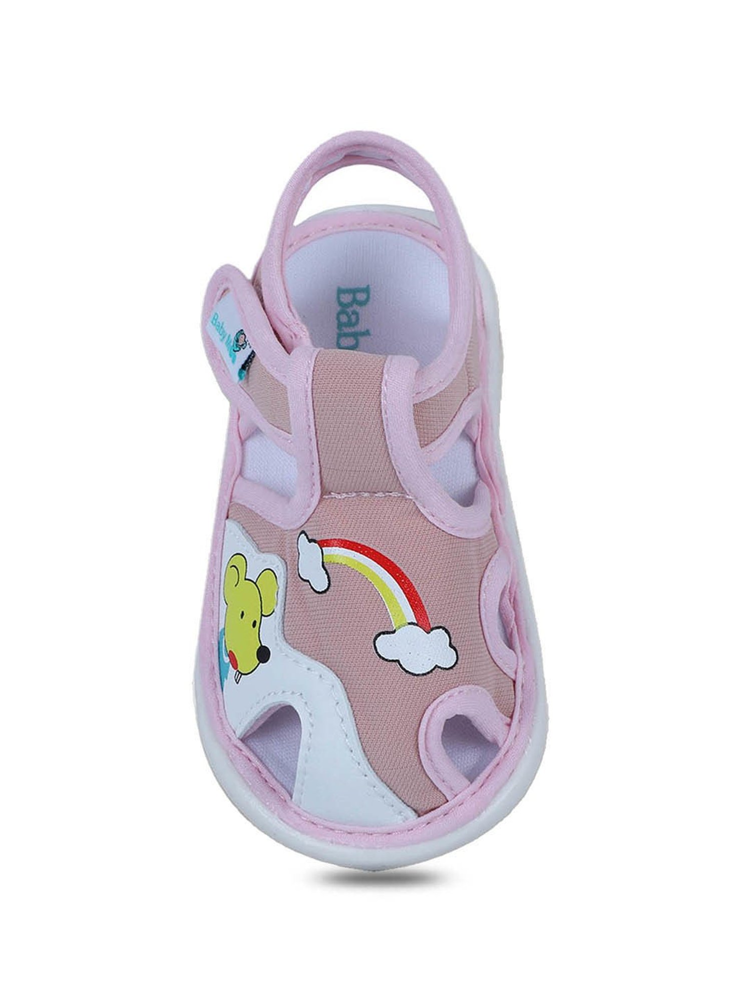 Baby Moo Kids Pink & White Floater Sandals
