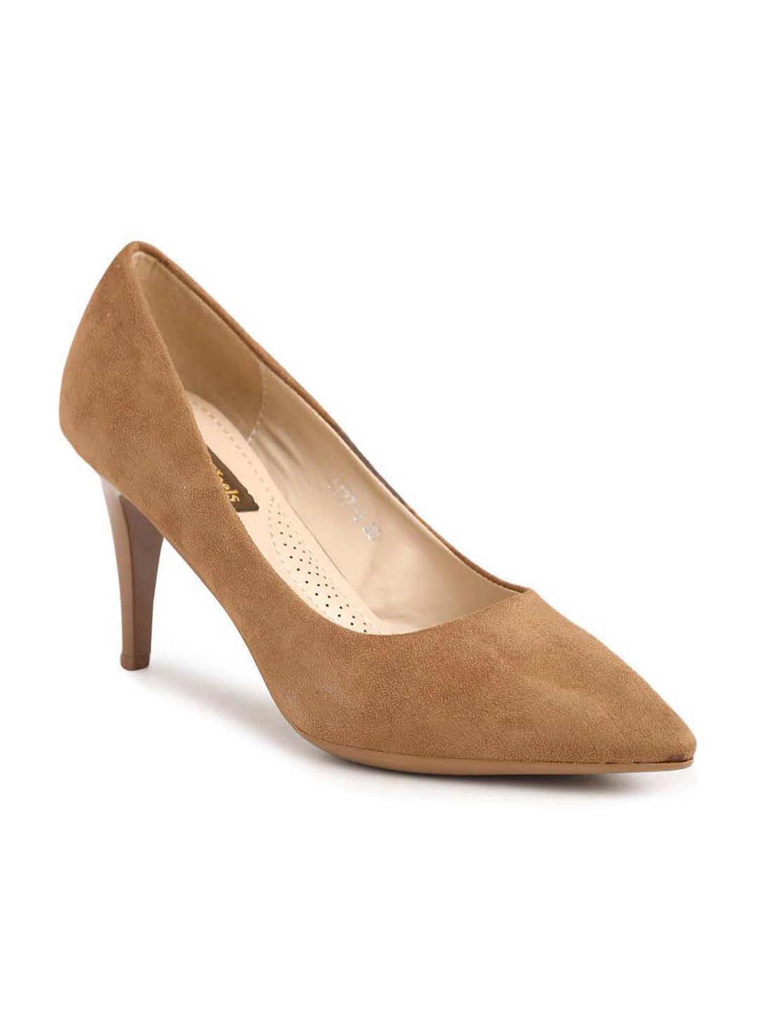 Flat N Heels Women's Khaki Stiletto Pumps