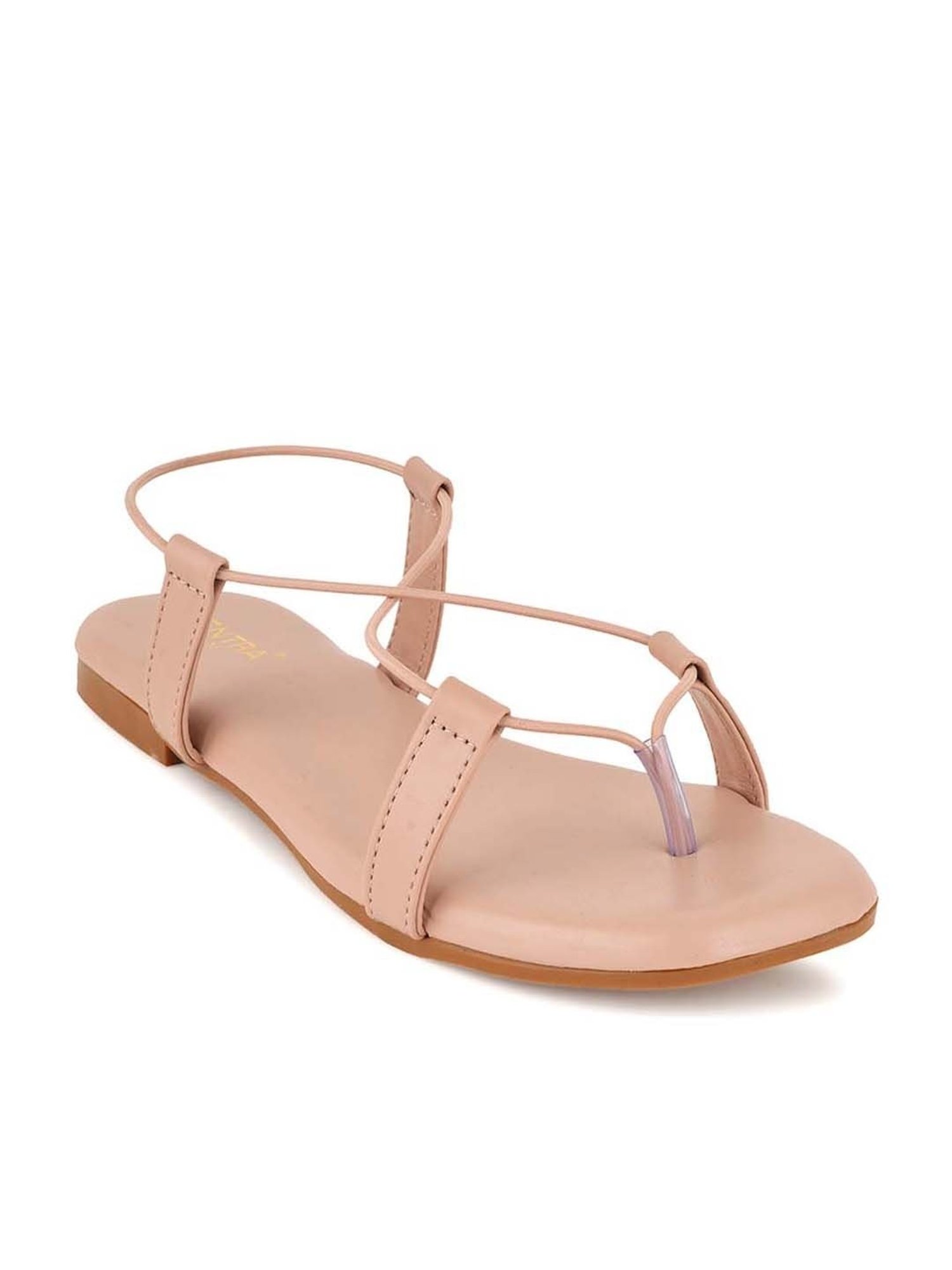 Scentra Women's Nude Sling Back Sandals