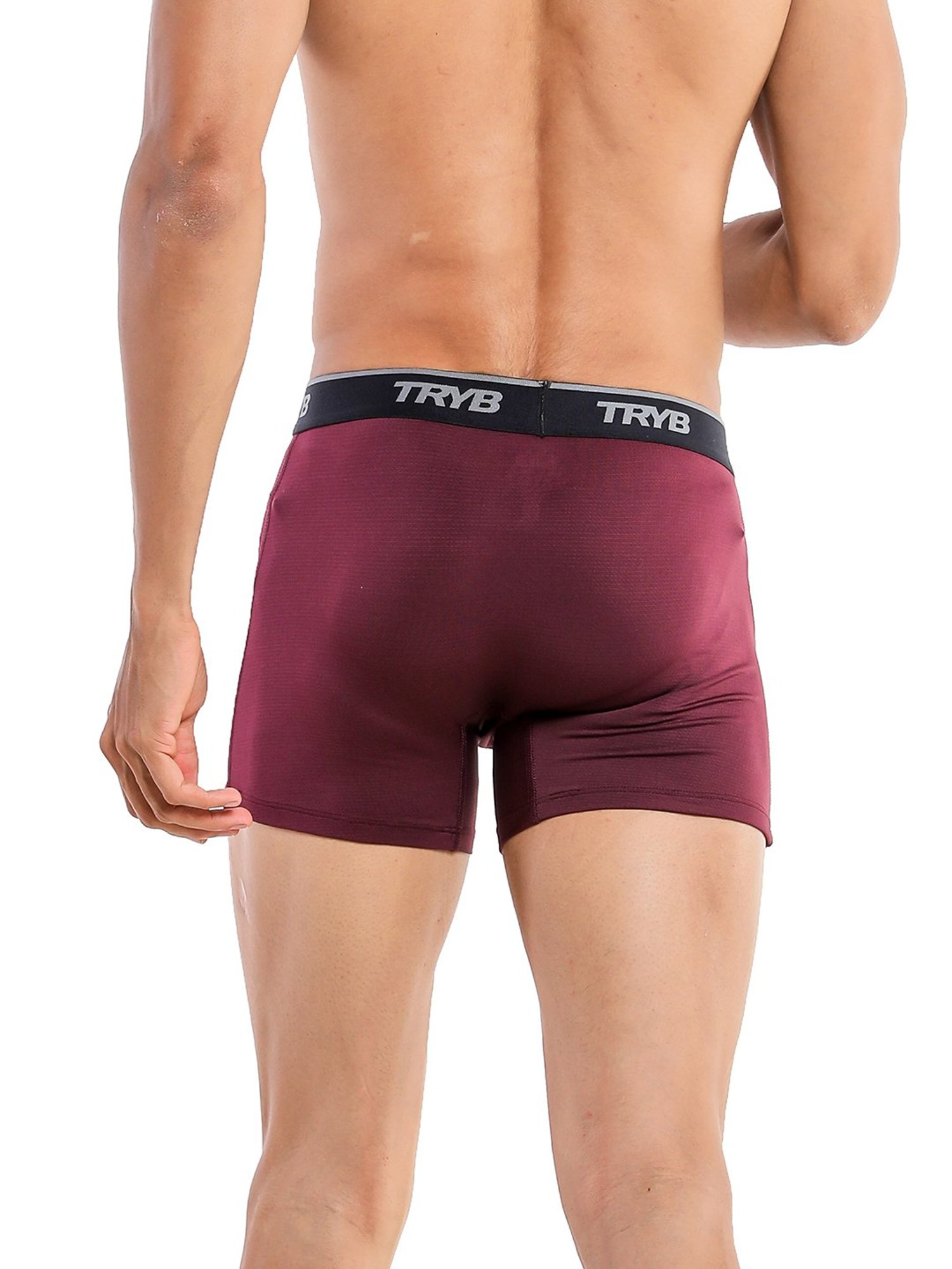 TRYB Black & Wine Skinny Fit Trunks - Pack of 2