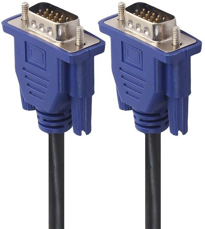 ANRANK VC6015AK Blue SVGA Super VGA Monitor 15Pin M/M Male to Male Extension Cable Cord for PC Laptop (6FT)