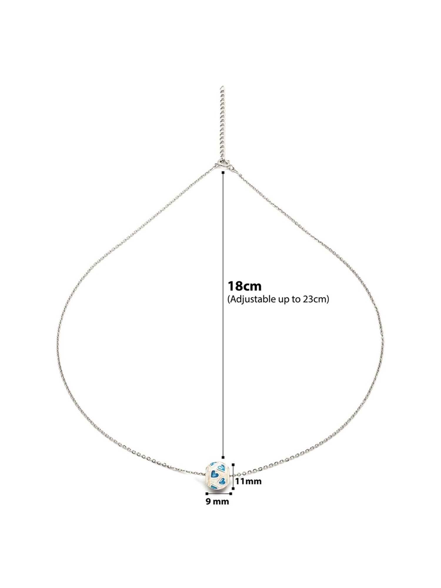 Zavya 92.5 Sterling Silver Pearlescent Elegance Pendant with Chain for Women