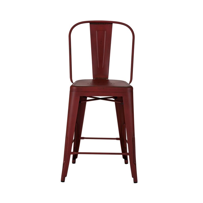2pc Vintage Series X Back Counter Height Barstool Red - Liberty Furniture