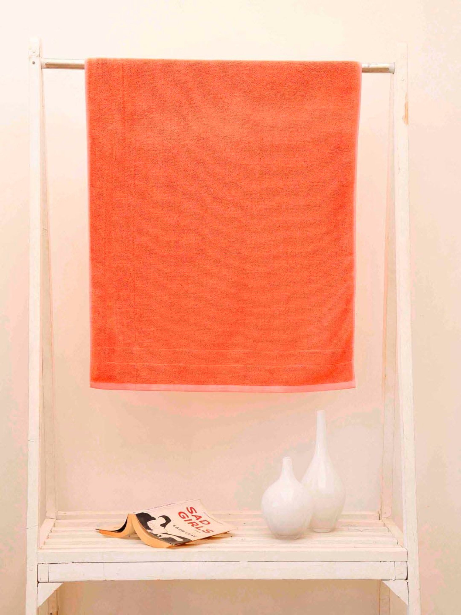 Ariana Luxury Orange Cotton Quick Dry Bath Towel