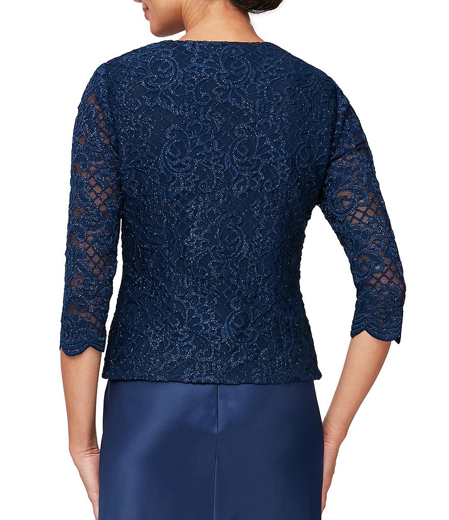 Alex Evenings Stretch Velvet Long Sleeve Ruched Beaded Accent Collar Boat Neck Blouse